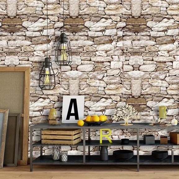 Wall Paper Peel Stick, 24X16 In, Waterproof, PeelandStick Stone, Removable Wallpaper PeelandStick, 1 Pc, Charcoal Gray