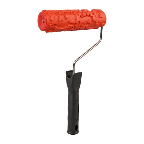 Embossed Pattern Roller 005 For Wall Texture Painting Creates Artistic Designs With Soft Rubber face Easy To Clean And Reuse