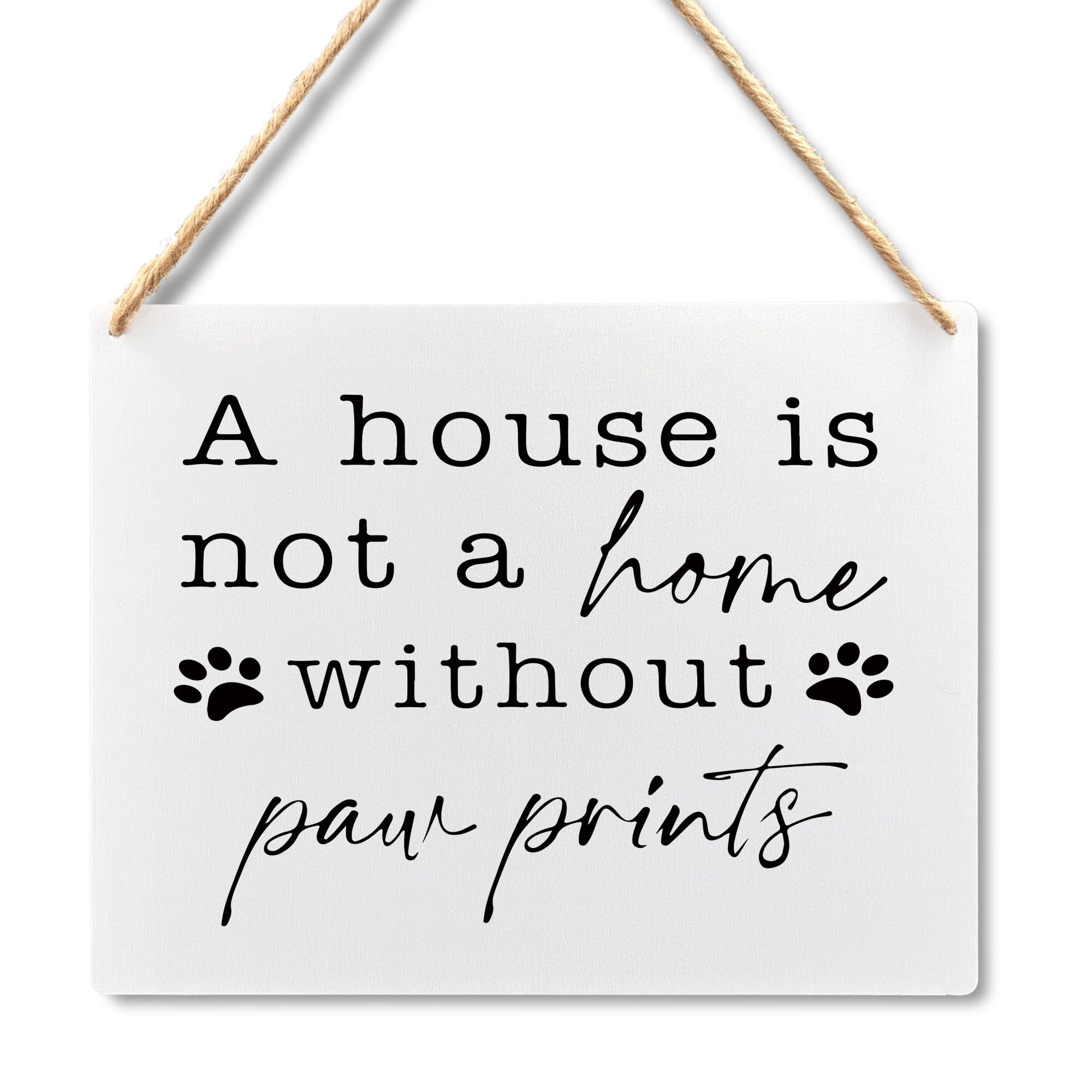 Wall Pediments Dog Sign,Home EC36 Sign,A House is not A Home without Paw Prints Sign,Dog Wall ...