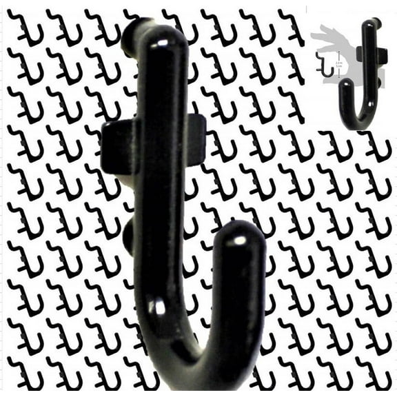 Wall Peg Hook Kit - J Style Pegboard Hooks Tool Storage Garage Organizer Choice B/W