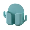 thumbnail image 1 of Wall Phone Holder, No-Drill Phone Stand with Charging Hole, Adhesive Phone Holder for Kitchen, Bathroom, Bedroom, Office, RV, Compatible with Most Cell Phones & Remote Controls, Green, 1 of 4