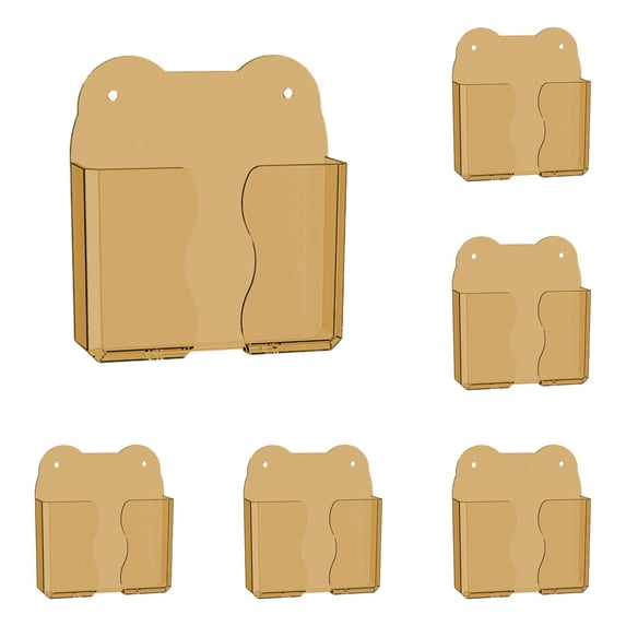 Wall Phone Holder Phone Stand with Charging Hole, Self Adhesive Phone Holder Remote Control Stand Multipurpose for Bedroom, Bathroom, Kitchen, Office, Charging & RV,Z-Orange-5pcs