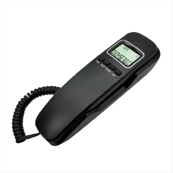 ABS Wall Mounted Corded Telephone with Caller ID - Landline Phone for Home and Hotel Rooms
