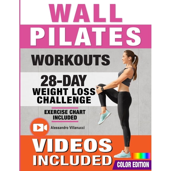 Pre-Owned Wall Pilates Workouts: 28-Day Challenge with Exercise Chart for Weight Loss 10-Min Routines for Women, Beginners and Sen, (Paperback)