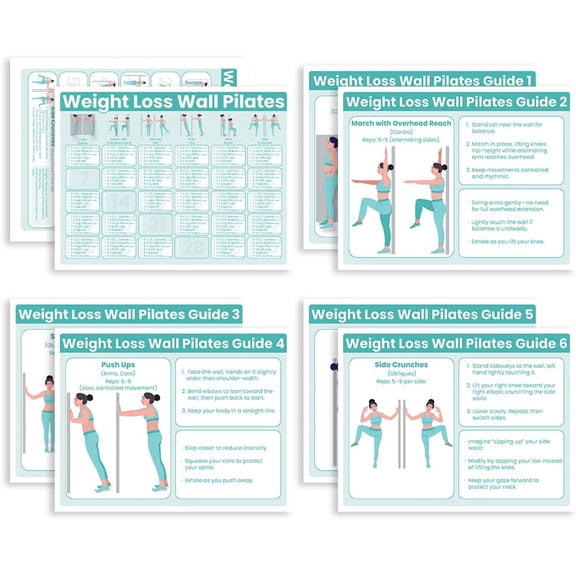 Wall Pilates Workouts for Beginners | Senior Fitness Program, 30-Day, Weight Loss Exercise, No Floor Exercises