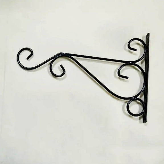 Wall Plant Holder Mount Hanging Brackets Hooks Boho Decorative Straight Hanging Plant Stand Indoor Outdoor Metal Brackets with Screws Garden Decor Hangers