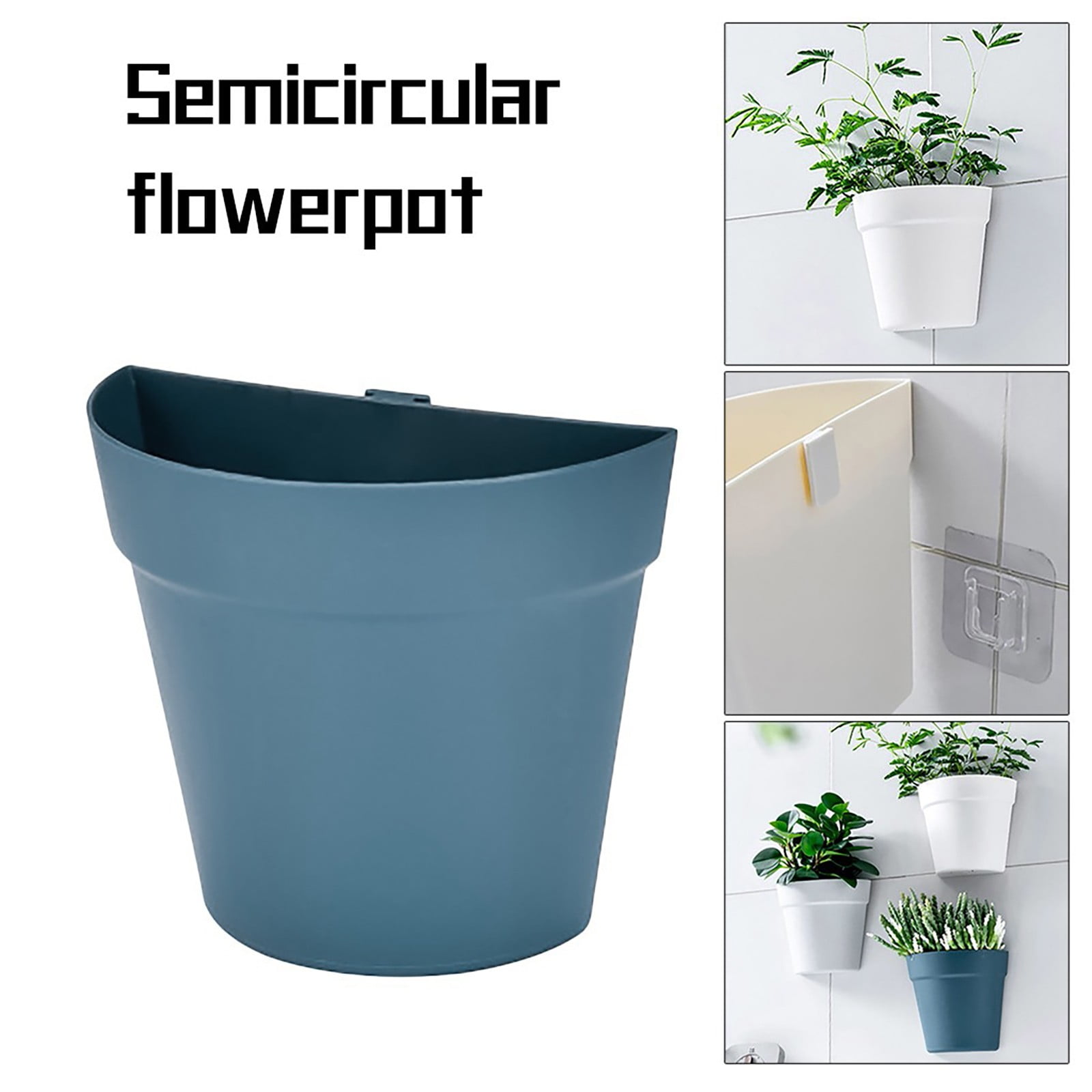 Wall Planter Half Round Hanging Planter, Indoor and Outdoor Balcony ...