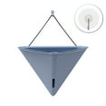 thumbnail image 1 of Wall Planters Indoor Plants, 12 Inch Self Watering Geometric Hanging Flower Vase with Metal Hanger, Modern Stylish Wall Mounted Pot for Vertical Garden, Durable Plastic Design, 1 of 7