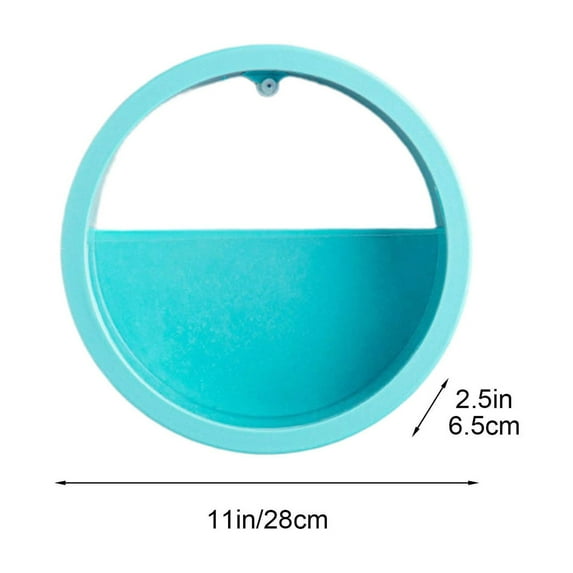 Wall Planters, Modern Round Plastic Wall Planter Succulent Planter Circle Hanging Planters Vase for Herb - Balcony, Room and Patio Decor (Blue)