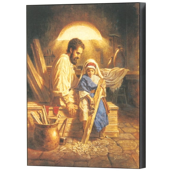 Dicksons Father and Son In Workshop 10 x 8 MDF Decorative Wall Plaque Art Print Hanging Wall Decoration