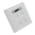 thumbnail image 1 of Wall Plate And , /RJ11 Jack Network Connector, Female To Female F/ White (4 Port ), 1 of 8