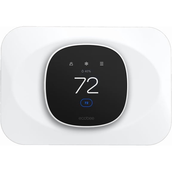 Wall Plate Cover Compatible with Ecobee Smart Thermostat Essential, Practical Ecobee Thermostat Trim Kit, Programmable WiFi Thermostat Accessory (White)