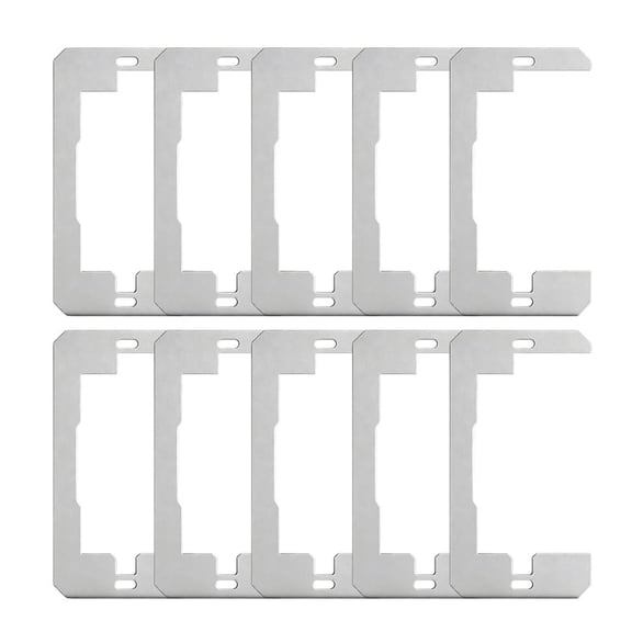 Wall Plate Spacers for Outlets, 10Pcs Stackable Outlet Spacers Metal Wall Plate Spacers for Outlets, Outlet Wall Plate Leveling Shims, Electrical Box Leveling Spacers for Recessed Boxes