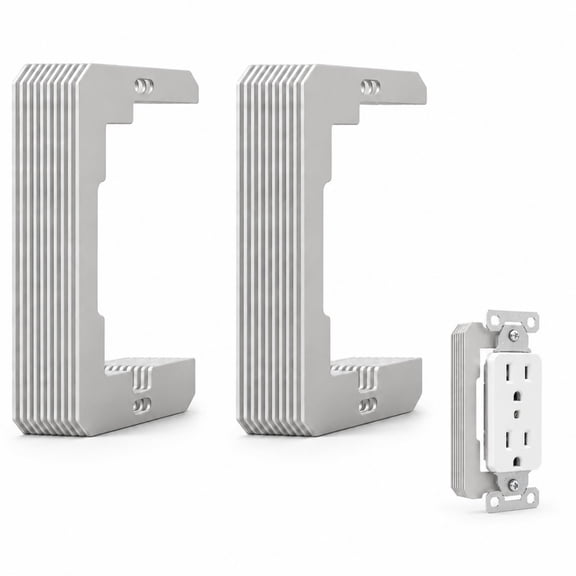 Wall Plate Spacers for Electrical Outlets, Galvanized Metal Leveling Plates for 1-Gang Devices and Loose Outlet Repair