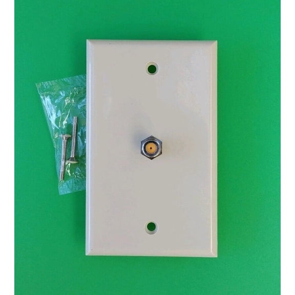 Wall Plates Single Coaxial Cable Ivory Color Perfect Vision Wpsnpisc-05