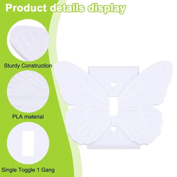 Wall Plates for Electrical Outlet Decorative Single Toggle Wall Plate Butterfly Women Light Button Cover Plates for Home