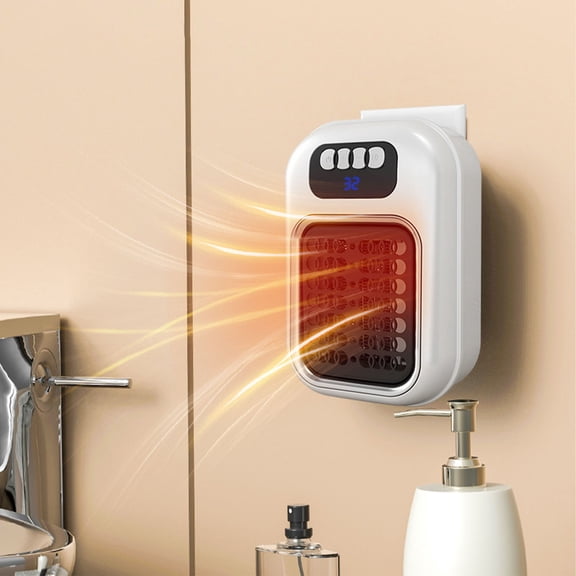 Wall Plug In Heater, Energy-Saving Smart Portable Heaters with Adjustable Thermo,Overheat Protection,Suitable for Home Office, Bathroom Use(4.1x6.6inch)
