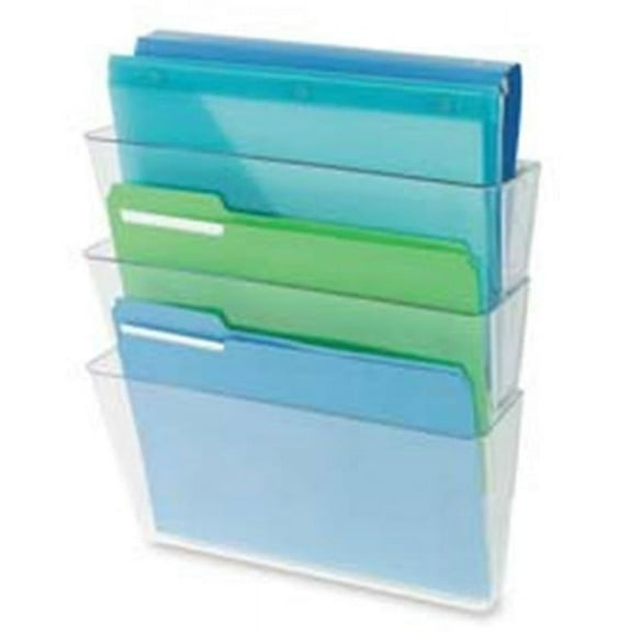 Wall Pocket System- 3-Letter Pockets- 13in.x4in.x14in.- Smoke