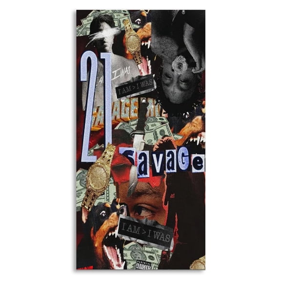 Wall Poster for Bedroom Decor Art Print - Album Cover Poster 21 Savage Poster I AM I WAS Poster (Size: 8'x16')