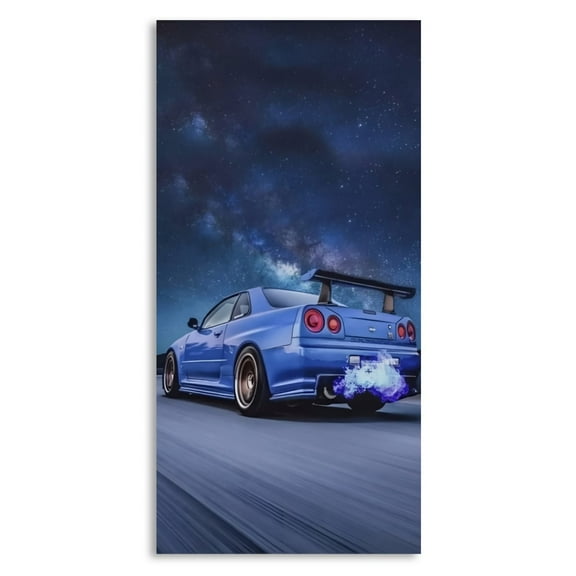 Wall Poster for Bedroom Decor Art Print - Car Poster JDM Skyline R34.JPG (Size: 8'x16')