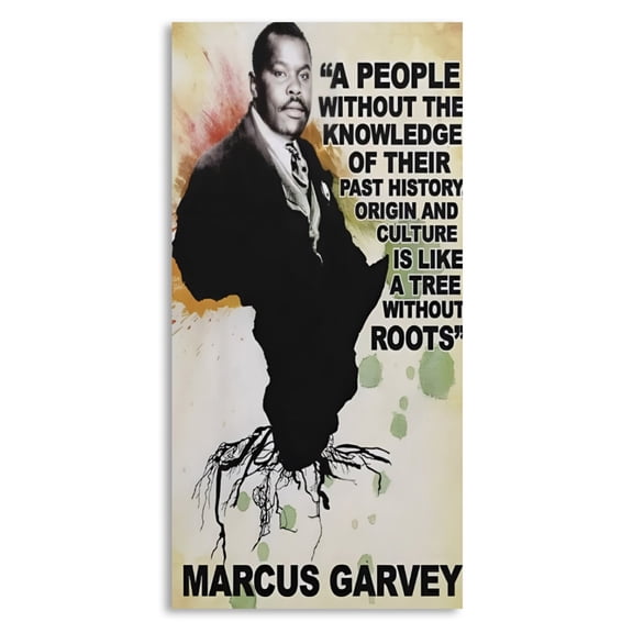 Wall Poster for Bedroom Decor Art Print - Marcus Garvey Motivational (Size: 8'x16')