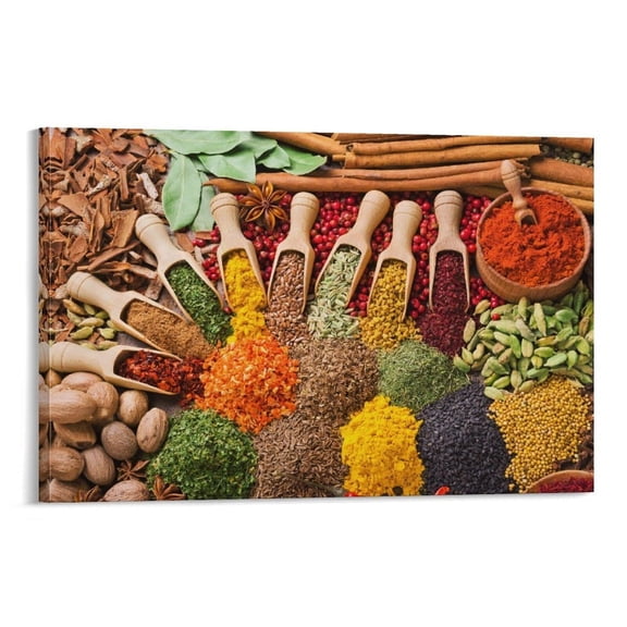 Wall Posters Grains Spices Spoon Kitchen Posters Poster Decorative Painting Canvas Wall Art Living Room Posters Bedroom Painting