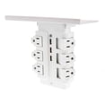 thumbnail image 1 of Wall Power Rotating Outlet Shelf - 6 Rotating Outlets + 3 Fast Charging USB - Rotating Electrical Socket Power Stand Holder - Space Saving + Surge Protector, 1 of 5