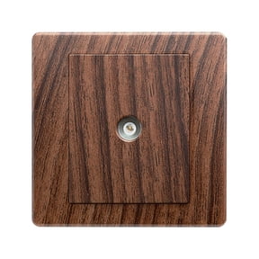 Wood Color Toggle Light Panel Computer Telephone Wall Power Socket