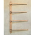 thumbnail image 1 of Wall Quilt Rack, Display, Storage, Organizer with 4 Hinged, Fully Movable Arms. Natural Oak., 1 of 5