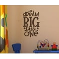 thumbnail image 1 of Wall Quotes for Nursery Decor Dream Big Little One Vinyl Decal Sticker Art 23x14-Inch Chocolate Brown, 1 of 1