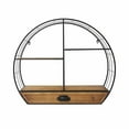 thumbnail image 1 of Wall Rack - Rustic Iron Wall Shelf with Drawer, 1 of 4