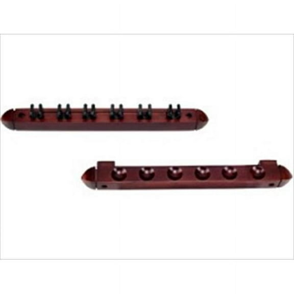 Wall Rack - Standard 6 Cue with Clips Wine