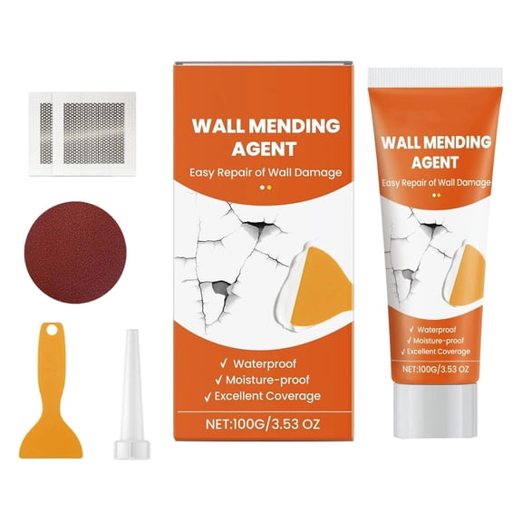 Wall Repair Kit, Drywall Repair Paste, 100ml Wall Mending Agent with Scraper, Quick Fix for Holes, Cracks and Damages, for Home and Household Use, by Cosmug