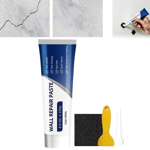 Wall Repair Paste,Drywall Repair Kit with Scraper, Quick Drying Wall Repair Paste for Ceilings Doors Home Apartments Dormitories