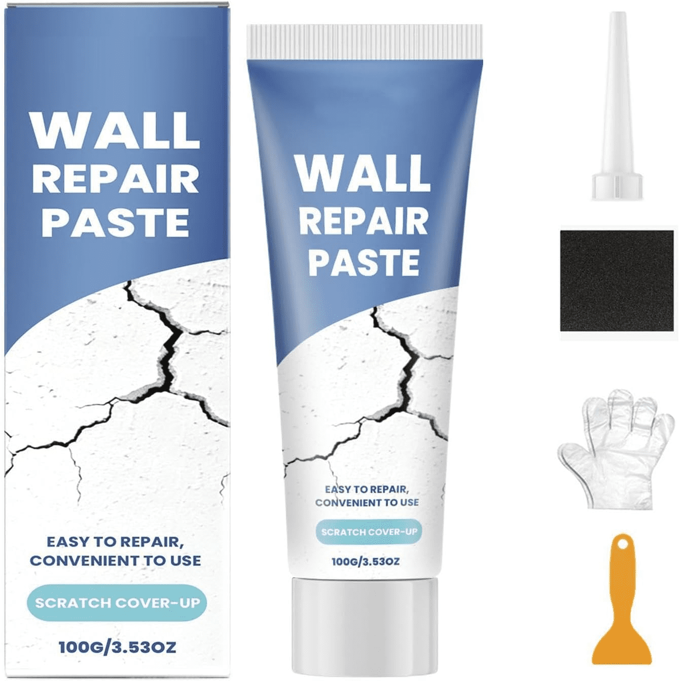 Wall Repair Paste Kit, Adhesive Mending Caulk Drywall Repair Putty for ...