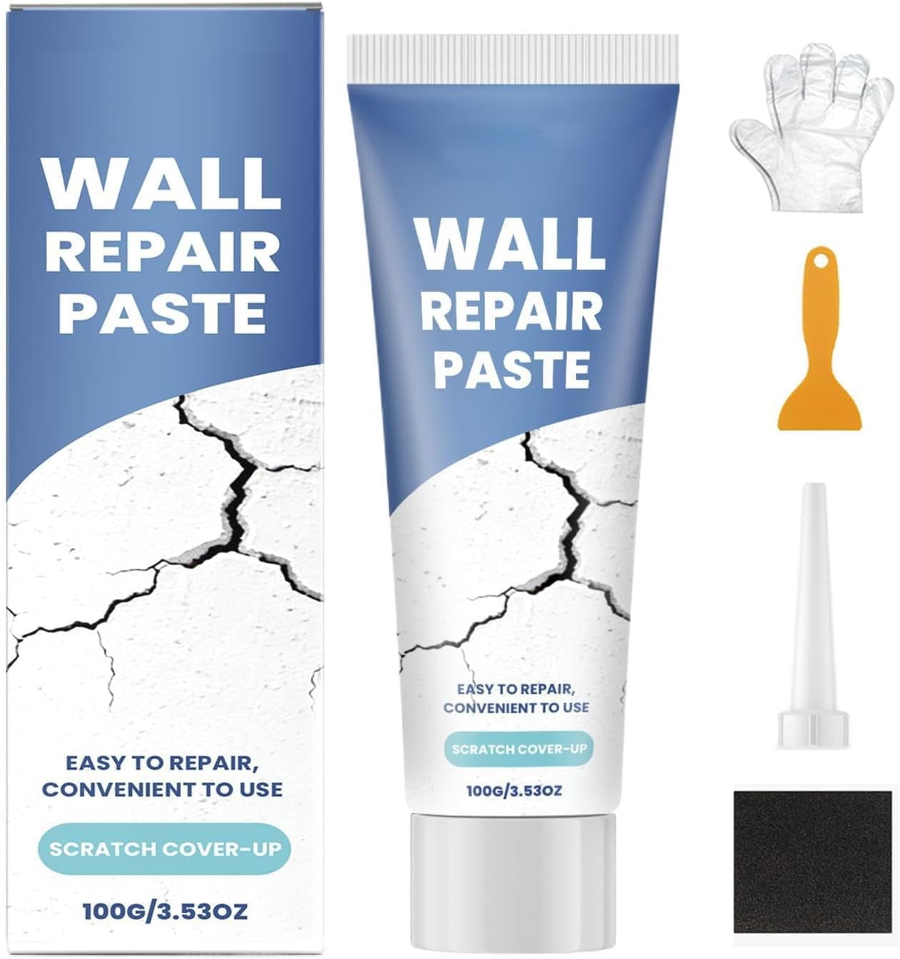 Wall Repair Paste Kit, Adhesive Mending Caulk, Drywall Repair Putty ...