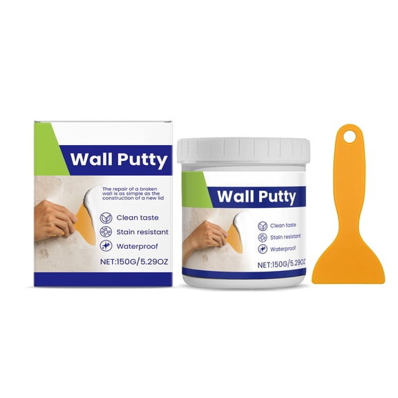 Wall Repair Paste White Paint For Cracks Holes Nail Scratches 250g With Brush 1 Count