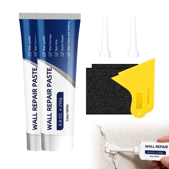 Wall Repair Patch Kit & Efficient Drywall Repair Kit, 2026 Upgrade Quick Drying Wall Mending Agent with Scraper, for Holes Cracks DIY Home Fix