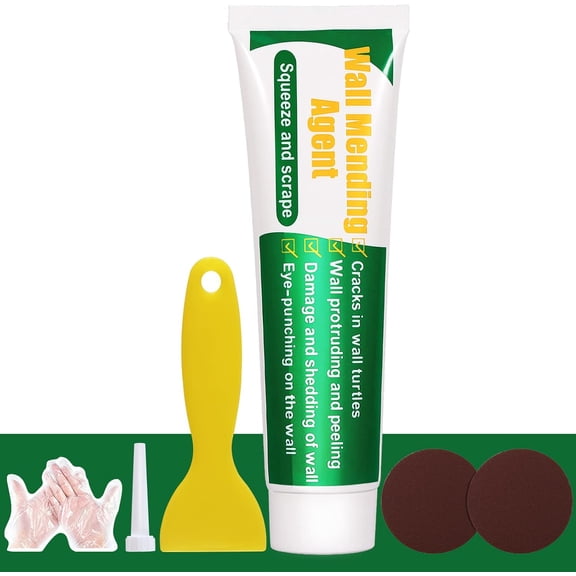 Wall Repair Patch Kit with Scraper, Drywall Repair Kit, Wall Mending Agent Easy to Fill Holes in Home Wall and Quick Repair