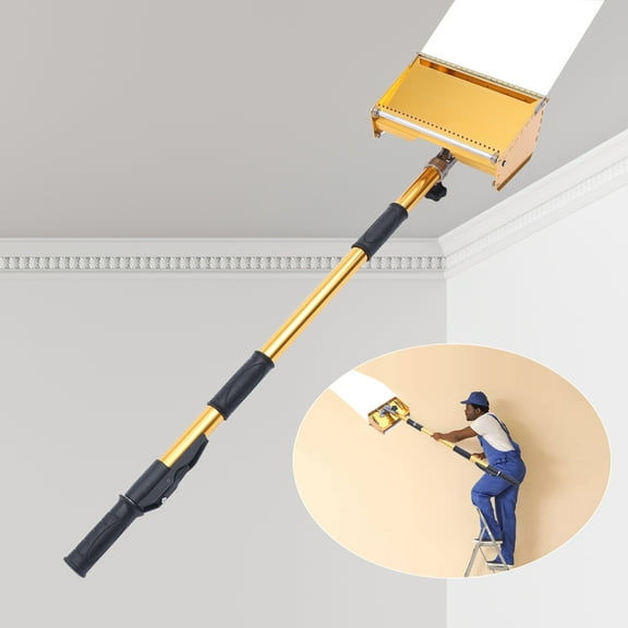 Wall Repair Putty Box with Adjustable Rod - Aluminum Alloy Scraper Tool for Smooth Finish and Large Capacity