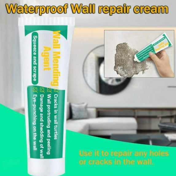 Wall Repaire Mending Agent Kits,100% Safe Environmental Drywall Repair Mend,Quick & Easy Solution to Fill The Holes Home Wall,with Free Scraper(30g)