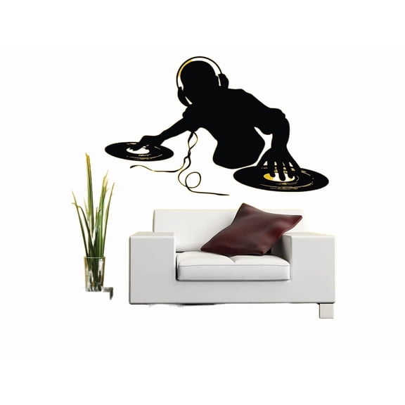Wall Room Decor Art Vinyl Sticker Mural Decal Dj Poster Spinning