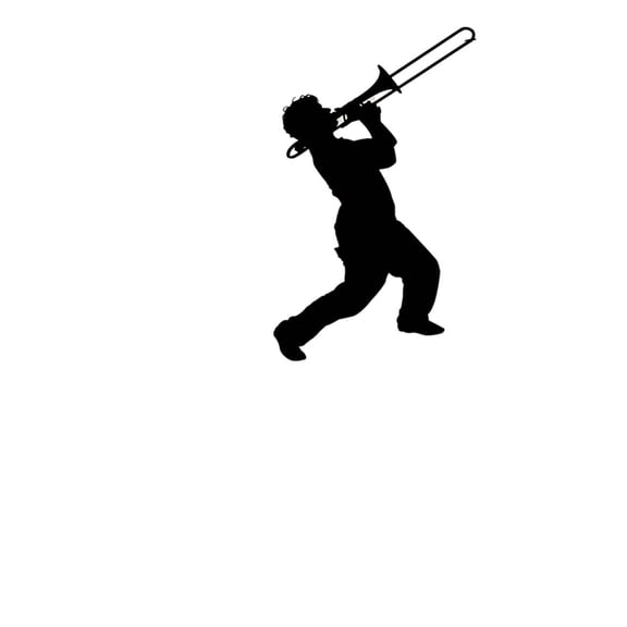 Wall Room Decor Art Vinyl Sticker Mural Decal Trombone Trumpet Big Large