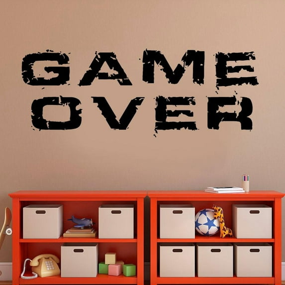 Wall Room Decor Art Vinyl Sticker Mural Decal Video Game Over Poster Word 150x57cm