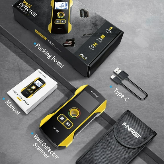 Wall Scanner,Indicator Drill Metal Pipes Rebars Wall Scanner Wooden Wires Metal Scanner Wooden Wires Rebars Tool Indicator Portable Handheld Wall Pipes Rebars Tool Metal S Rebars Iuppa