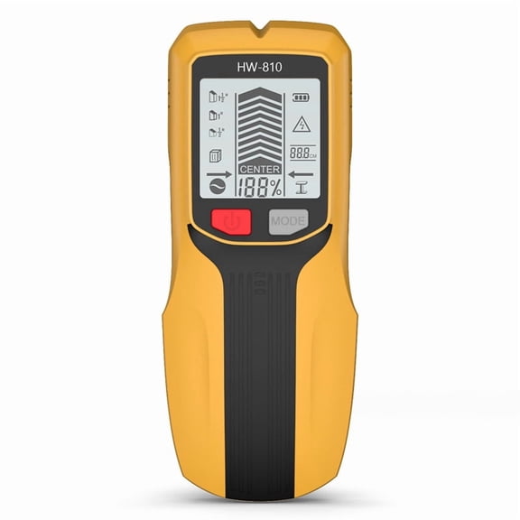 Wall Scanner Metal Detector Electric Metal Wood Studs AC Live Wires Finder with LCD Display Screen Yellow
