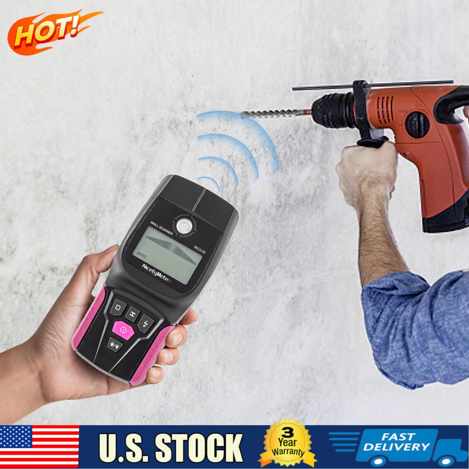 Pvc Scanner Wall Scanner Wall Wall Detector PVC Water Pipe Metal Wood Cable Live ...