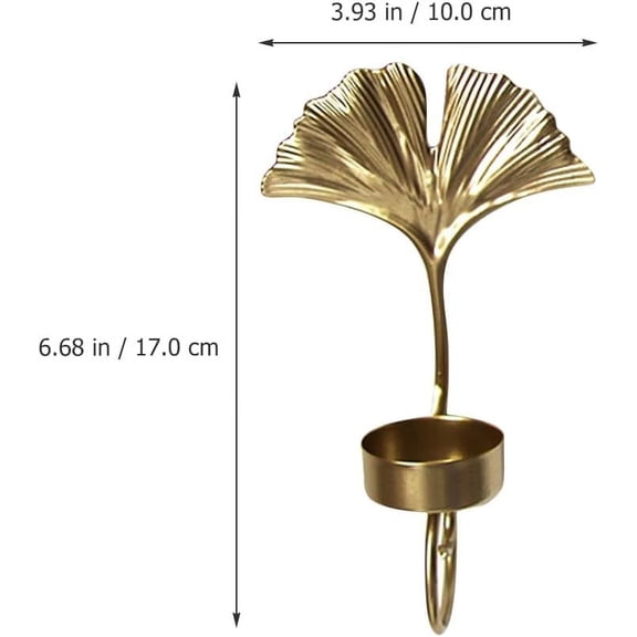 Wall Sconce Candle Holder Set of 2 Leaf Design Wall Mounted Candle Holders for Living Room Bedroom Office Decorative Sconces for Home Decor