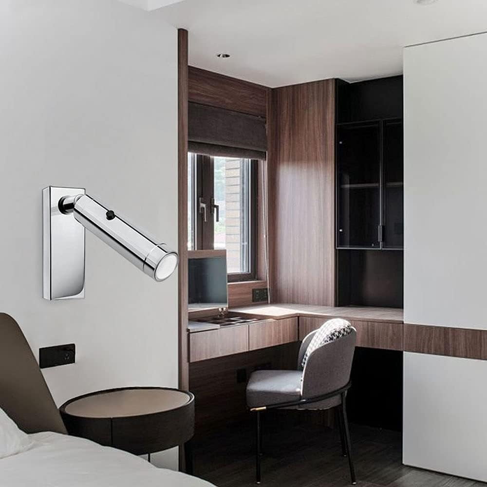 URSOLA LED Wall Sconce – Oval Linear Lampshade, 8W 4000K, Chrome Finish, Hardwired Dimmable Light For Hallway, Bathroom