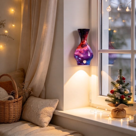 Wall Sconce Light, Motion Sensor Magnetic Mount Battery Powered Wireless LED Vase Night Lamp For Hallway Bedroom Stairs Home Decor